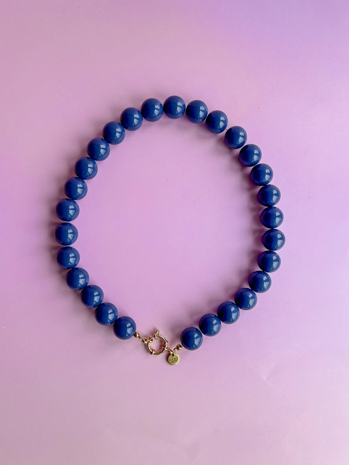 Kralenketting Bo - Denimblauw