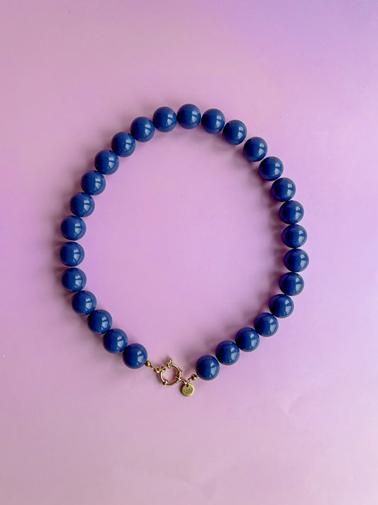 Kralenketting Bo - Denimblauw