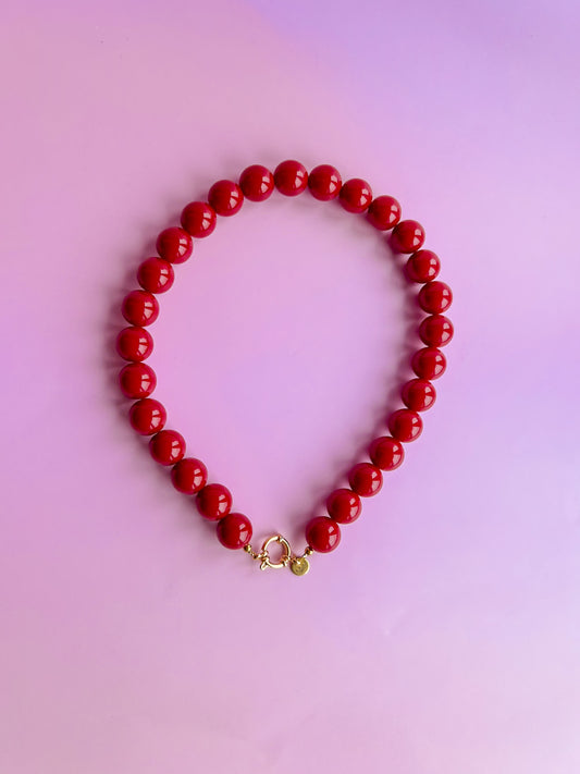 Kralenketting Bo - Rood