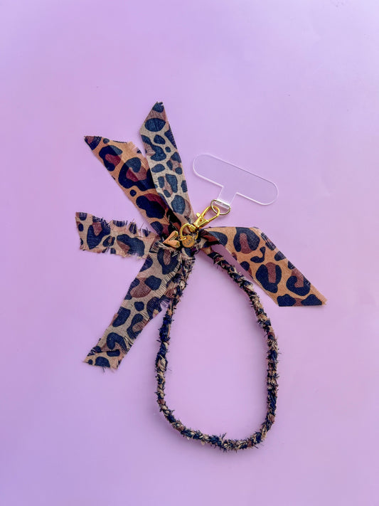 Telefoonkoord Donkere Panterprint