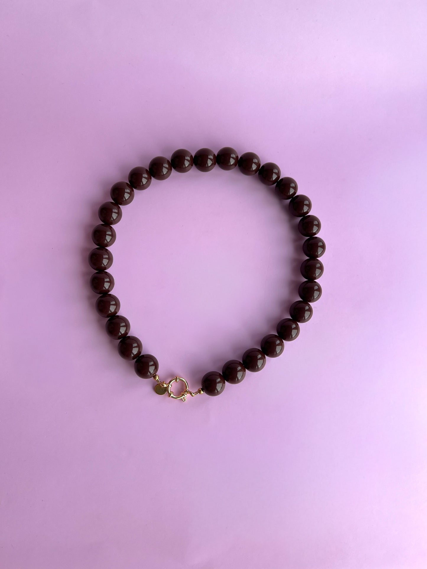 Kralenketting Bo - Bruin