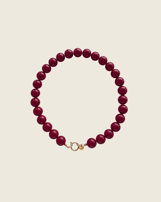 Kralenketting Bo - Bordeaux