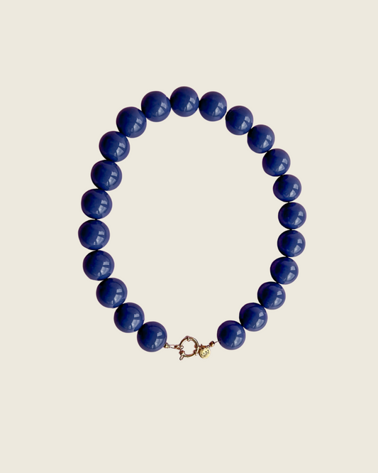 Kralenketting Ted - Denimblauw