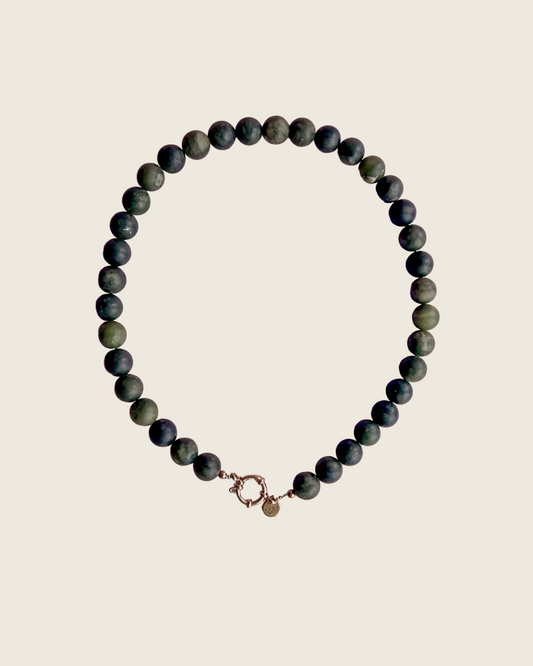 Kralenketting Eva - Donkergroen