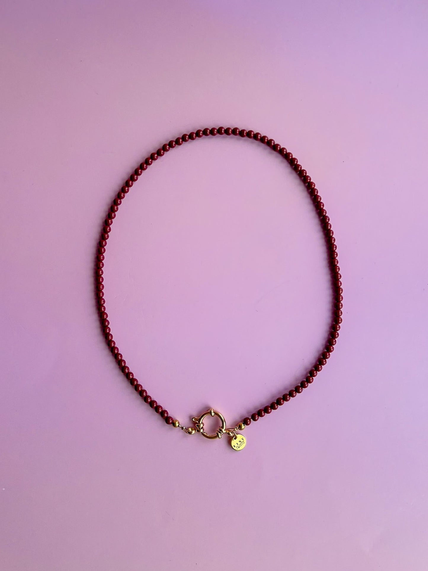 Kralenketting Lisa - Bordeaux