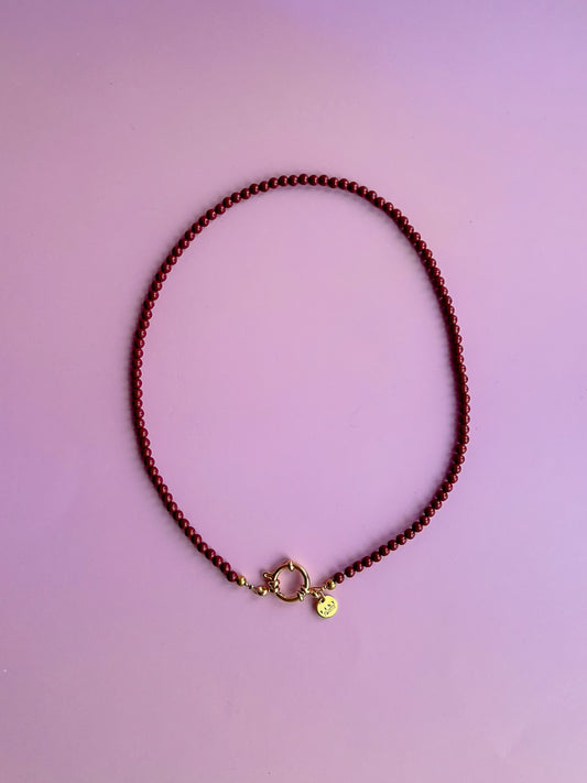 Kralenketting Lisa - Bordeaux