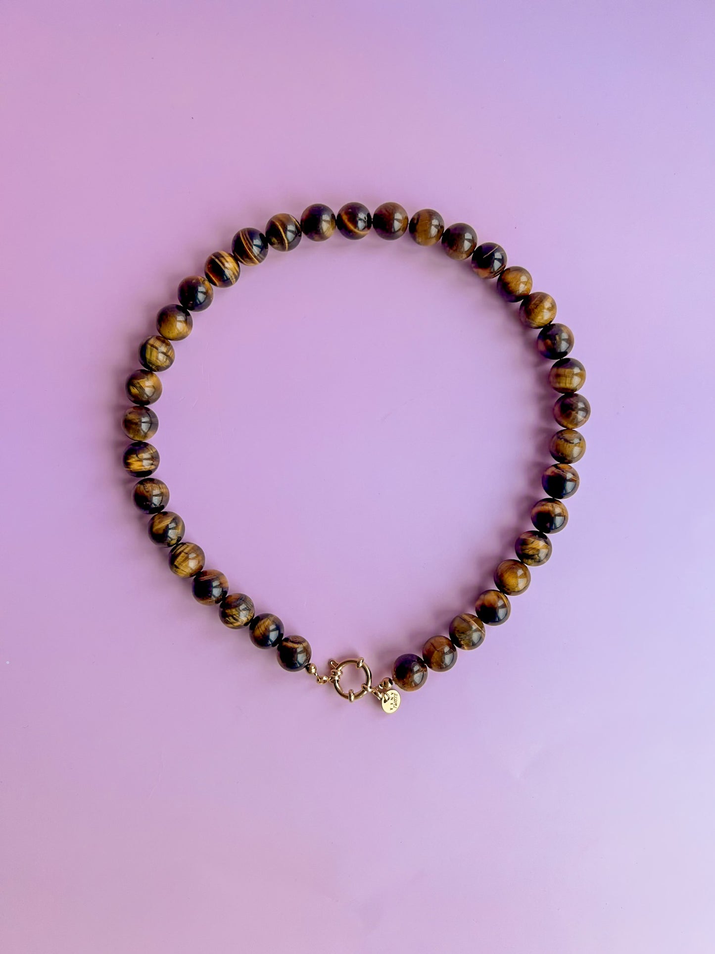 Kralenketting Eva - Tijgeroog bruin