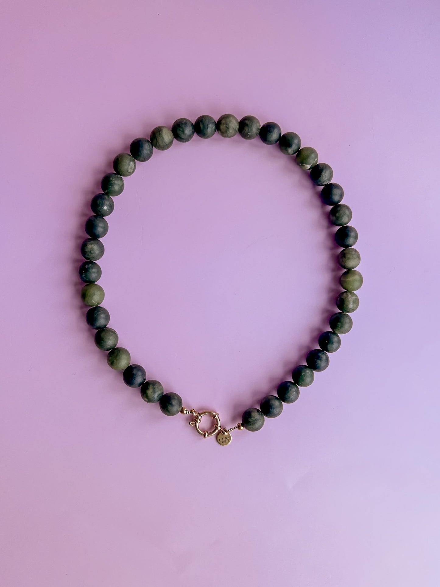 Kralenketting Eva - Donkergroen