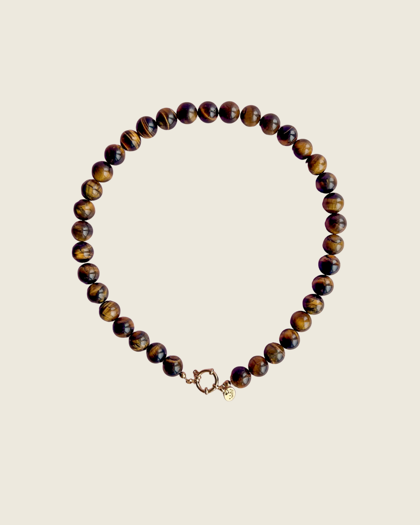 Kralenketting Eva - Tijgeroog bruin